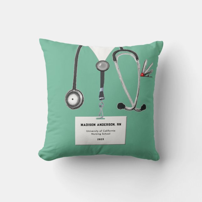 Creative Nurse Graduation Gift Throw Pillow (Front)