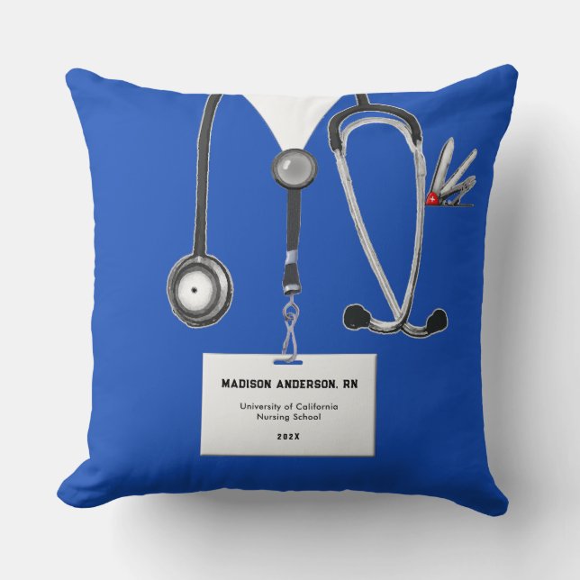 Creative Nurse Graduation Gift Throw Pillow (Front)