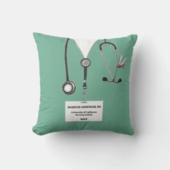 Creative Nurse Graduation Gift Throw Pillow by partygames at Zazzle