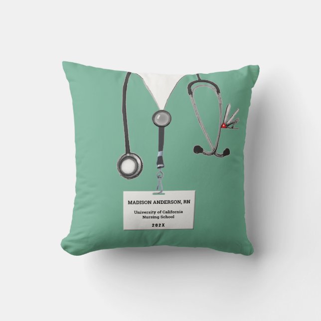 Creative Nurse Graduation Gift Throw Pillow (Front)
