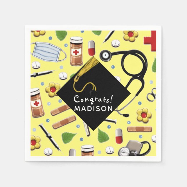Creative Nurse Graduation Napkins (Front)
