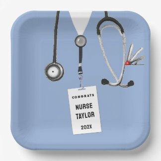 Creative Nurse Graduation Paper Plates