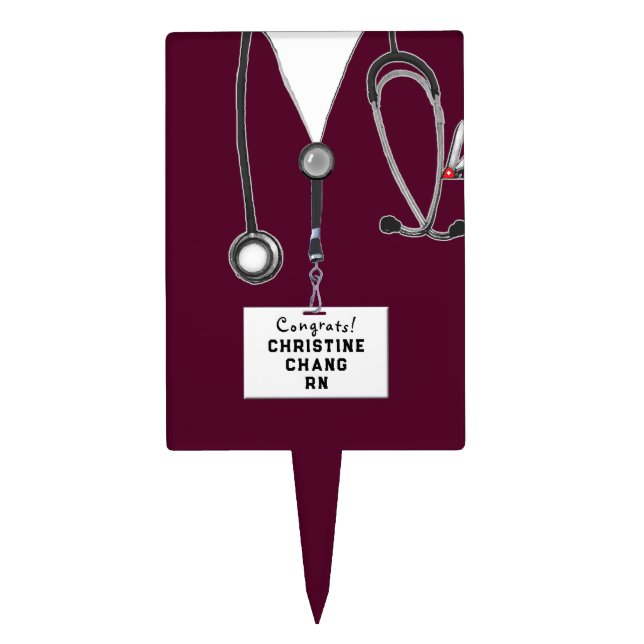 Creative Nurse Graduation Party Cake Topper (Front)
