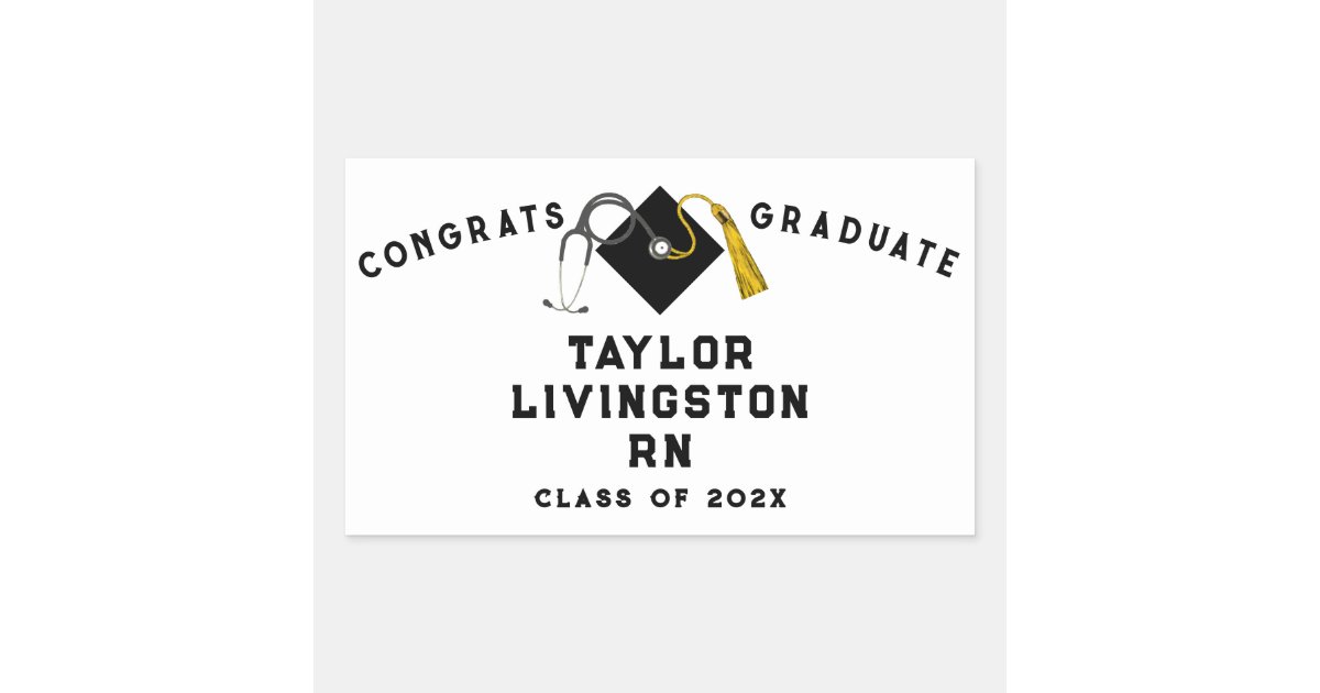 Creative Nurse Graduation Rectangular Sticker | Zazzle