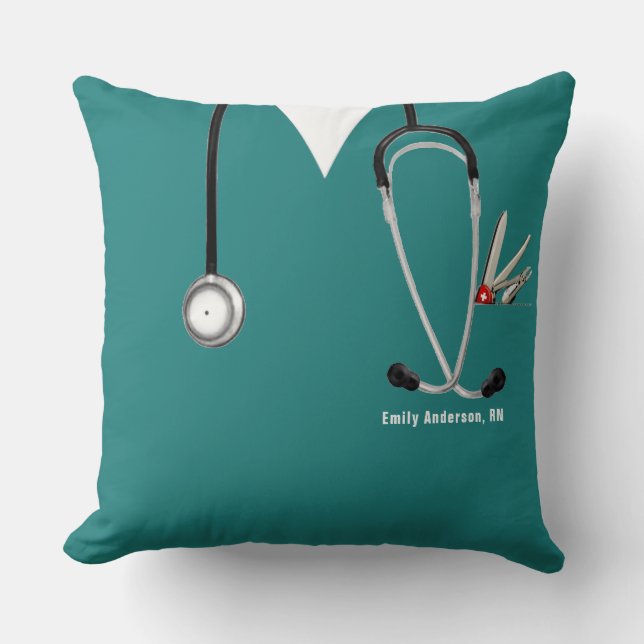 Creative Nurse Throw Pillow (Front)