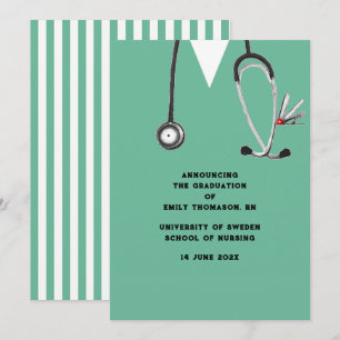 Creative Nursing School Graduation Announcement