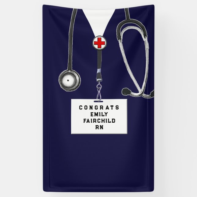 Creative Nursing School Graduation Banner (Vertical)