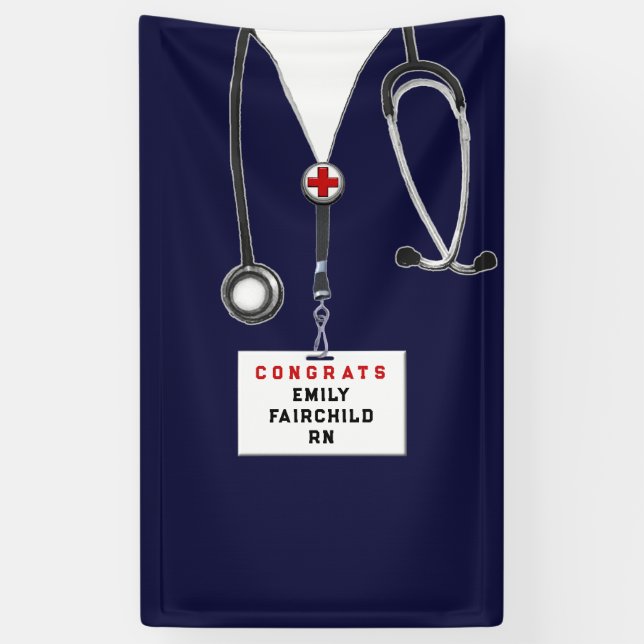 Creative Nursing School Graduation Banner (Vertical)