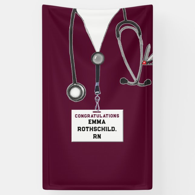Creative Nursing School Graduation Banner (Vertical)