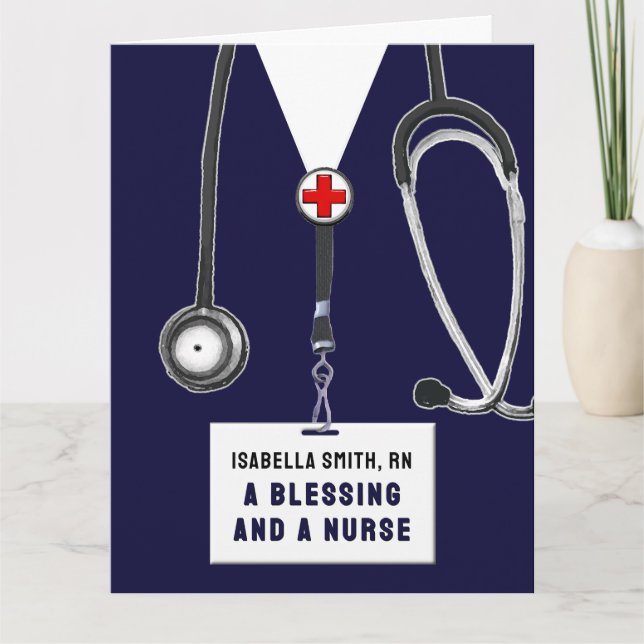 Creative Nursing School Graduation Card (Front)