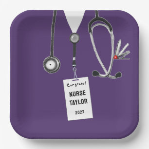 Creative Nursing School Graduation Party Paper Plates