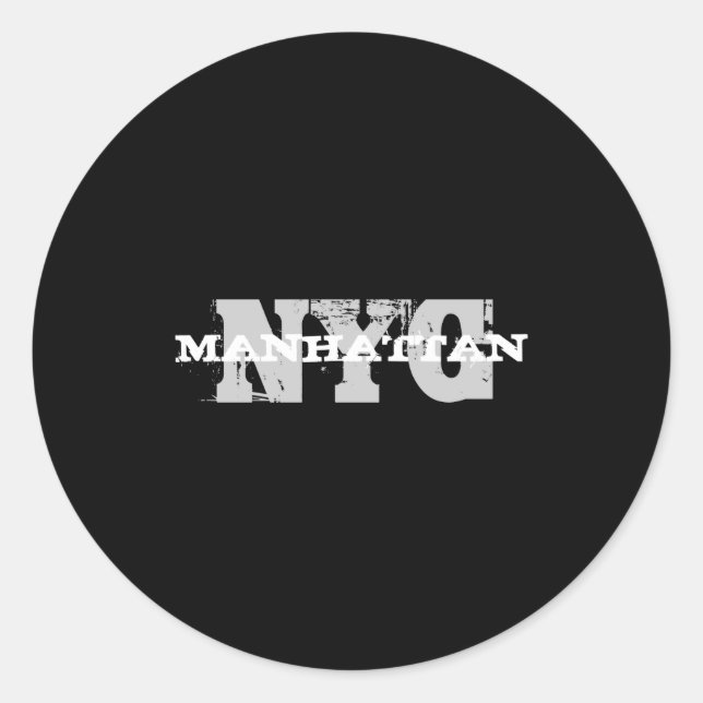 Creative Nyc Manhattan New York City Template  Classic Round Sticker (Front)