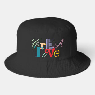 Creative one word minimalist fun bucket hat