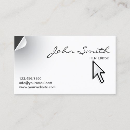 Creative Page Curl Film Editor  Business Card