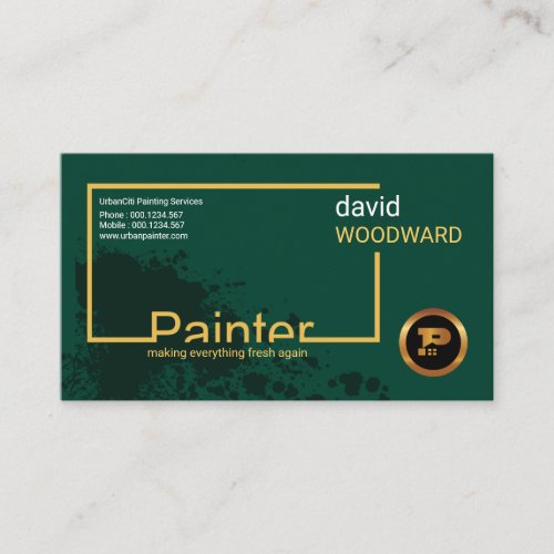 Creative Paint Splash Modern Painting Service Business Card