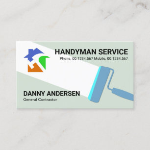 Creative Painting Brush Home Renovation Business Card