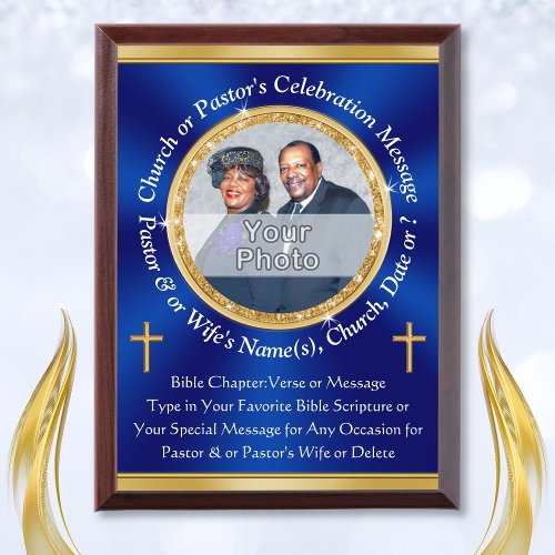Creative Pastor Appreciation Gifts or ANY Occasion Award Plaque