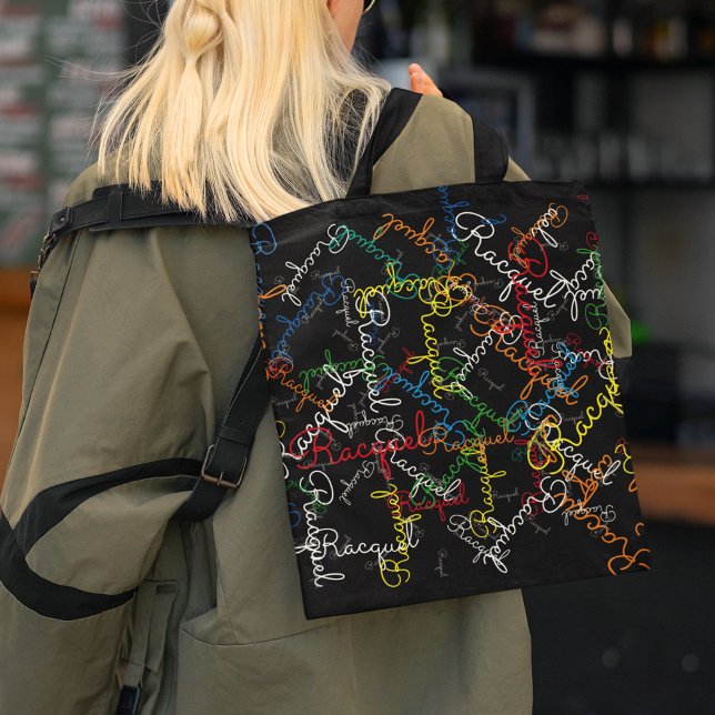 Creative Pattern of Colorful Names Tote Bag (Creator Uploaded)
