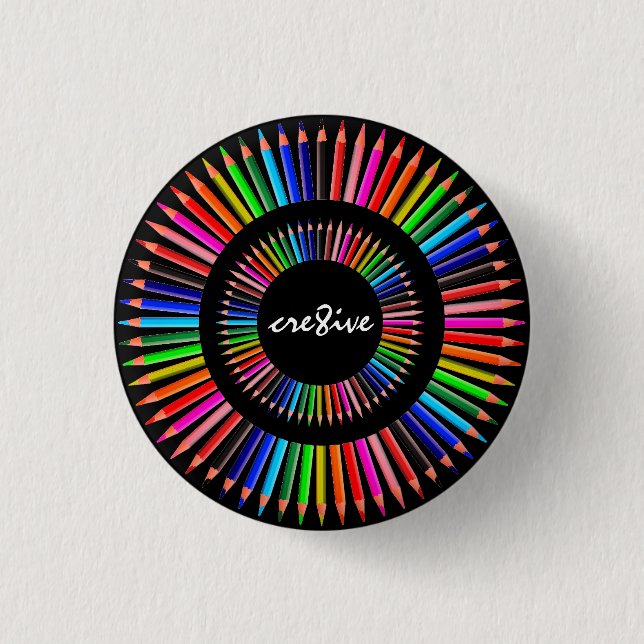 CREATIVE PENCIL CRAYONS COLORED PENCILS BUTTON (Front)