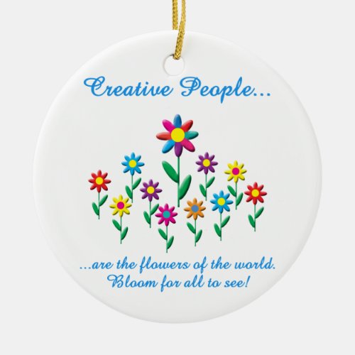 Creative People Ceramic Ornament