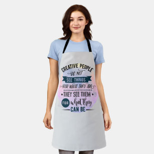 Creative People Quote Word Art   Apron