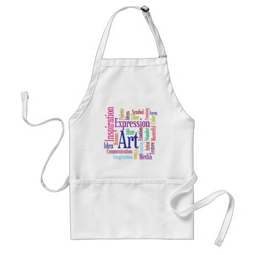 Creative Persons Art and Inspiration Word Cloud Adult Apron