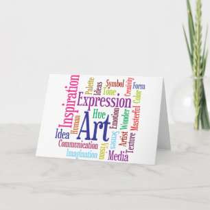 Creative Person's Art and Inspiration Word Cloud Card
