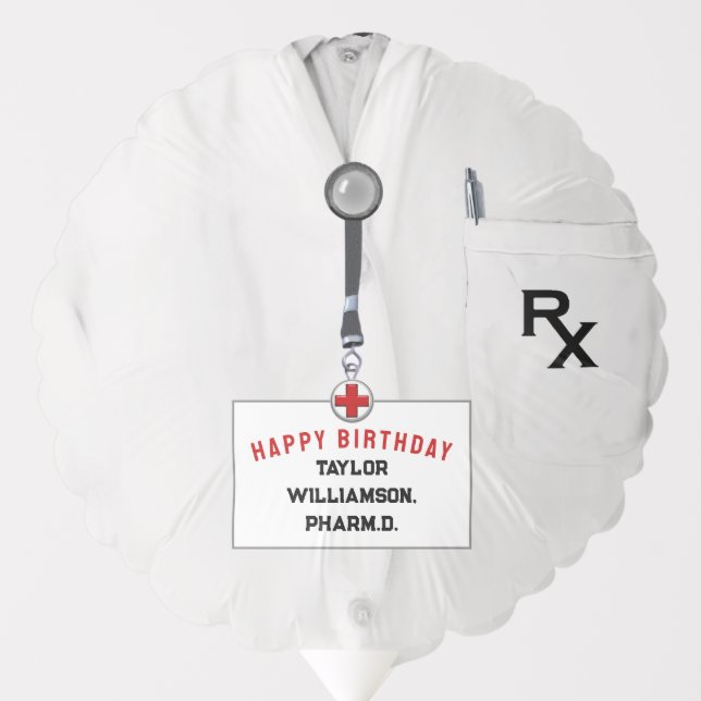Creative Pharmacist Birthday Party Balloon (Front)