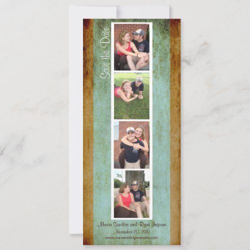 Creative Photo Booth Save the Date Blue  Brown