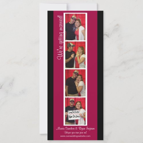 Creative Photo Booth Save the Date Red  Black