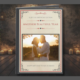 Creative Photo Storybook for Husband Birthday Card