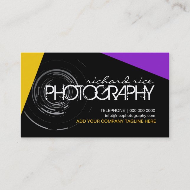 Creative Photographer Business Cards (Front)