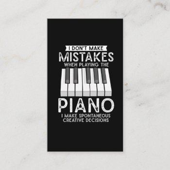 Creative Pianist Witty Piano Musician Music Lover Business Card by Designer_Store_Ger at Zazzle