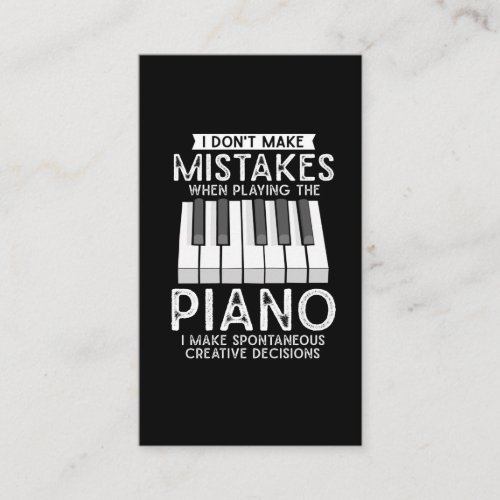 Creative Pianist Witty Piano Musician Music Lover Business Card