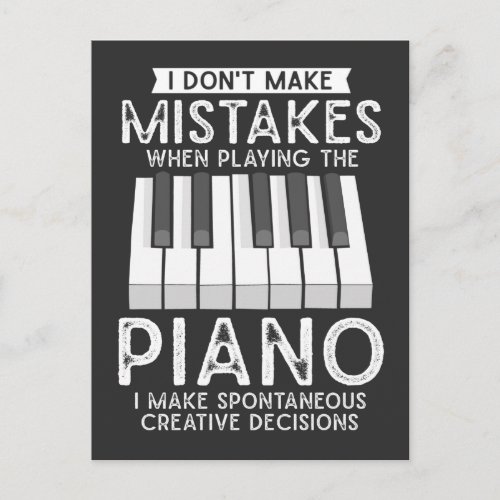 Creative Pianist Witty Piano Musician Music Lover Postcard