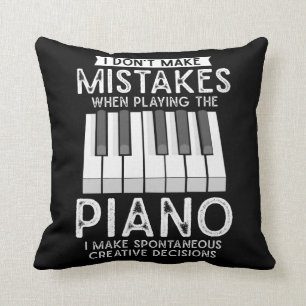 Creative Pianist Witty Piano Musician Music Lover Throw Pillow