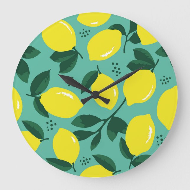 Creative pink-blue paint texture, abstract. large clock (Front)