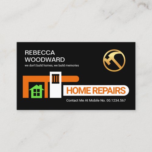 Creative Pipe Wrench Gripping Home Business Card