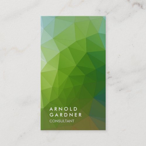 Creative Plain Green Pattern Trendy Consultant Business Card