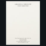 Creative Plain Simple White Attractive Stylish Letterhead<br><div class="desc">The business world can always bring an unexpected opportunity to your door. Of course,  if you have made your own presentation with a true material.</div>