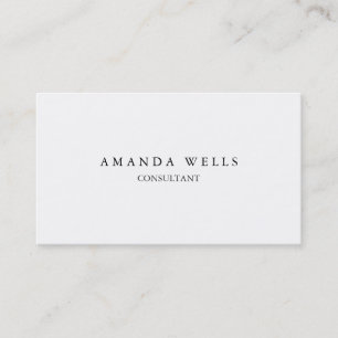 Creative Plain Simple White Attractive Two Sided Business Card