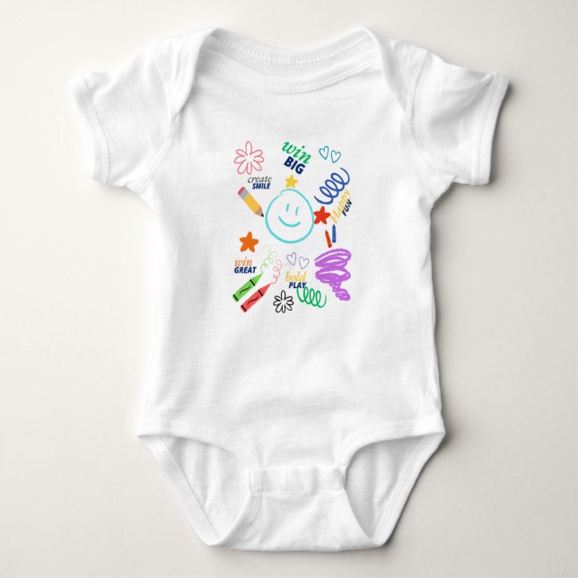creative play baby bodysuit (Front)