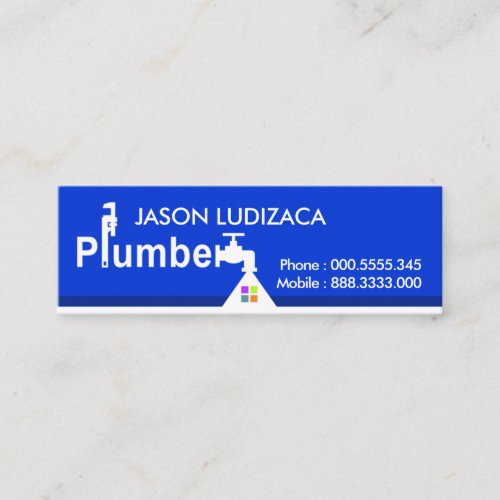 Creative Plumber Leaking Water Mini Business Card