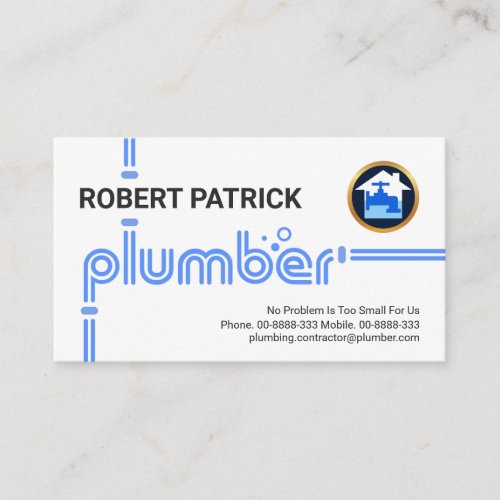 Creative Plumber Pipes Leaking Business Card