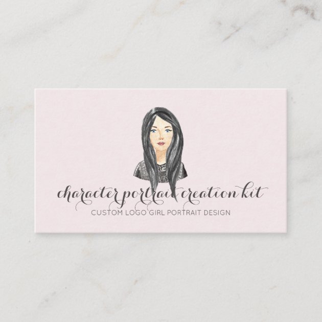 Creative Portrait Character Design Graphic Artist Business Card