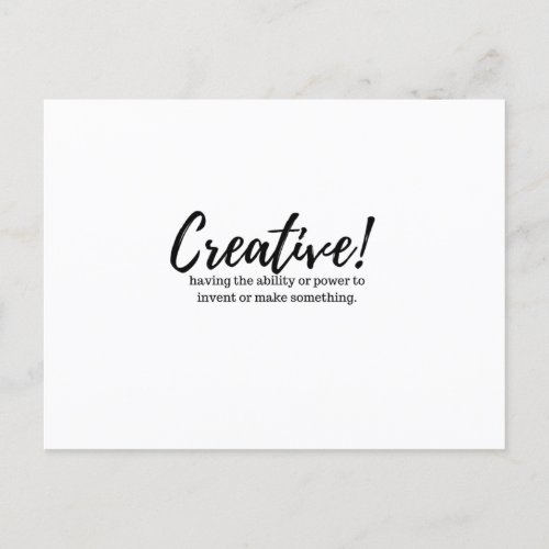 Creative Positive Message Design Postcard