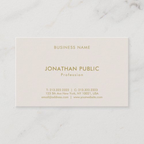 Creative Professional Chic Minimalistic Template Business Card