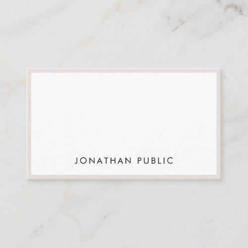 Creative Professional Elegant Simple Plain Trendy Business Card