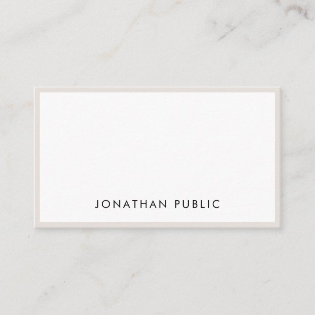 Creative Professional Elegant Simple Plain Trendy Business Card (Front)