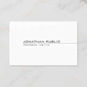 Creative Professional Modern Minimalistic Plain Business Card